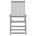 Chaises inclinables de jardin 4 pcs avec coussins Bois d'acacia