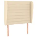 Tête de lit avec oreilles Crème 103x23x118/128 cm Tissu