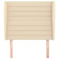 Tête de lit avec oreilles Crème 103x23x118/128 cm Tissu