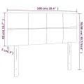Tête de lit à LED Crème 100x5x78/88 cm Tissu