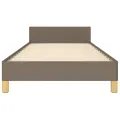 Cadre de lit avec tête de lit Taupe 90x200 cm Tissu
