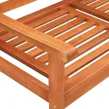 Banc de jardin 2 places avec coussin 120 cm Bois d'eucalyptus