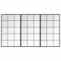 Miroirs muraux 3 pcs noir 100x60 cm métal