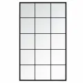 Miroirs muraux 3 pcs noir 100x60 cm métal