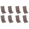 Chaises pliables de jardin avec coussins 8 pcs Bois d'acacia