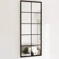Miroirs muraux 2 pcs noir 100x40 cm métal
