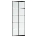 Miroirs muraux 2 pcs noir 100x40 cm métal