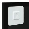 Miroirs muraux 2 pcs noir 100x40 cm métal
