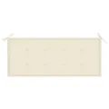 Banc Batavia avec coussin crème 120 cm Bois de teck massif