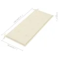 Banc Batavia avec coussin crème 120 cm Bois de teck massif