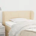 Tête de lit avec oreilles Crème 103x23x78/88 cm Tissu