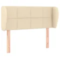 Tête de lit avec oreilles Crème 103x23x78/88 cm Tissu