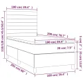 cadre de lit et matelas et LED Crème 100x200cm Tissu