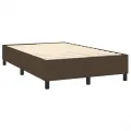 cadre de lit avec matelas Marron foncé 140x190 cm