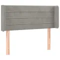 Tête de lit à LED Gris clair 103x16x78/88 cm Velours