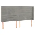 Tête de lit à LED Gris clair 163x16x118/128 cm Velours