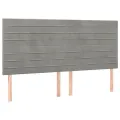 Cadre de lit avec tête de lit Gris clair 160x200 cm Velours