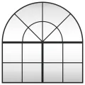 Miroir mural noir 80x80 cm arche fer