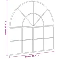 Miroir mural noir 80x80 cm arche fer