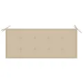 Banc de jardin 2 places avec coussin 120 cm Bois d'eucalyptus