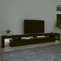 Meuble TV avec lumières LED Noir 290x36,5x40 cm