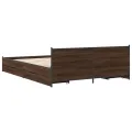 Cadre de lit et tiroirs chêne marron 120x200 cm bois ingénierie
