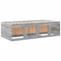 Lit de jour et tiroirs sonoma gris 100x200cm bois d'ingénierie