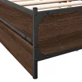 Cadre de lit et tiroirs chêne marron 120x200 cm bois ingénierie