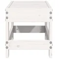Repose-pied de jardin blanc 62x30x32 cm bois de pin massif