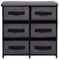 Armoire de rangement à 6 tiroirs 55x29x55 cm Gris Acier