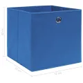 Boîtes de rangement 10 pcs Bleu 32x32x32 cm Tissu