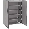 Armoire à chaussures Gris 60x28x90 cm Tissu