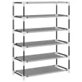 Armoire à chaussures Gris 60x28x90 cm Tissu