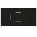 Buffet noir 100x36x60 cm bois d'ingénierie