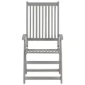 Chaises inclinables de jardin 4 pcs avec coussins Bois d'acacia