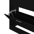 Armoire à chaussures Noir 63x24x81 cm Bois d'ingénierie