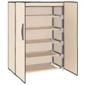 Armoire à chaussures Crème 60x28x90 cm Tissu