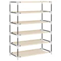 Armoire à chaussures Crème 60x28x90 cm Tissu
