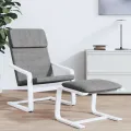 Chaise de relaxation Gris foncé Tissu