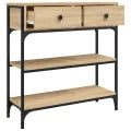 Table console chêne sonoma 72,5x25x75 cm bois d'ingénierie