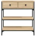 Table console chêne sonoma 72,5x25x75 cm bois d'ingénierie