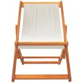 Chaises de plage pliables lot de 2 blanc crème tissu