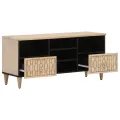Meuble TV 100x33x46 cm bois massif de manguier