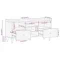 Meuble TV 100x33x46 cm bois massif de manguier