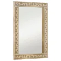 Miroir de bain 50x70x2,5 cm bois de manguier massif et verre