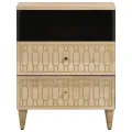 Table de chevet 50x33x60 cm bois de manguier massif