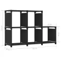 Étagère d'affichage 5 cubes Noir 103x30x72,5 cm Tissu