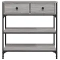 Table console sonoma gris 72,5x25x75 cm bois d'ingénierie