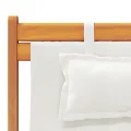 Chaises de plage pliables lot de 2 crème tissu