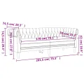 Ensemble de canapés 2 pcs gris foncé tissu